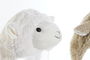 DKD Home Decor Gorro Ovejitas Kids Blanco Marron Claro 4 Unidades 24 x 35 x 32 cm