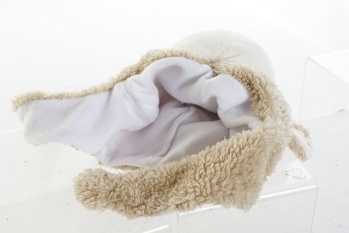 DKD Home Decor Gorro Ovejitas Kids Blanco Marron Claro 4 Unidades 24 x 35 x 32 cm