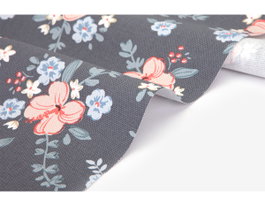 Dailylike Tela Algodón Midnight Party Tejido Lona 1,50m x 3m Flores