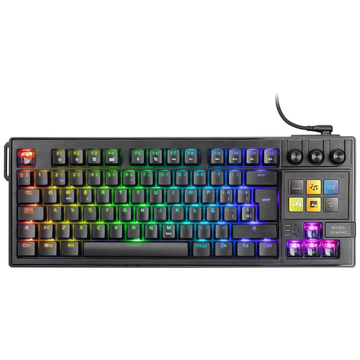 Mars Gaming MK-MASTER Teclado Mecánico TKL con SmartDeck y Switches Rojo