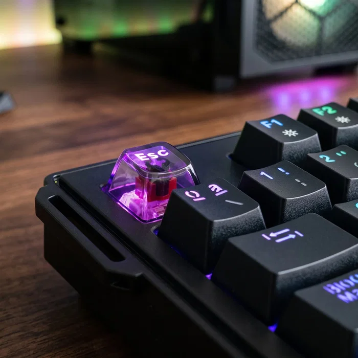 Mars Gaming MK-MASTER Teclado Mecánico TKL con SmartDeck y Switches Rojo