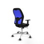 PIQUERAS Y CRESPO Silla de oficina Jorquera con mecanismo Sincro, Negro y Azul
