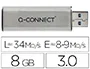 Q-connect Memoria USB Flash 8 GB SuperSpeed 3.0 Retráctil Plateado
