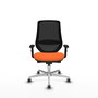 PIQUERAS Y CRESPO Silla de oficina Mardos con mecanismo Sincro/Traslack, Naranja y Negro