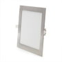 Placa LED Cuadrada 18W 1.300Lm 6000K Blanco Frío Niquel Satinado