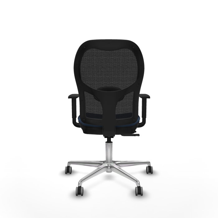 PIQUERAS Y CRESPO Silla de oficina Jorquera con mecanismo Sincro/Traslack, Azul marino y Negro