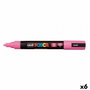 POSCA Marcador PC-5M No Permanente Punta Forma de Bala 1,8 - 2,5 mm Rosa (Set de 6)