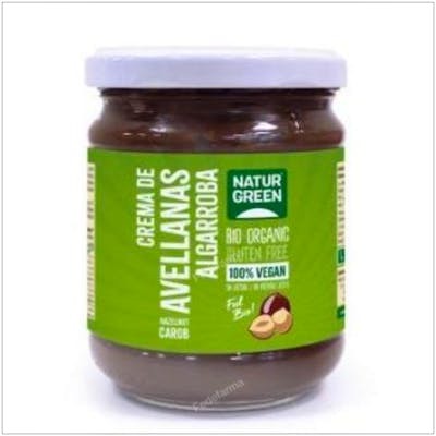 NATURGREEN Crema de Avellanas y Algarrobas 200g - 100% Vegetal, Sin Lactosa, Sin Gluten NATURGREEN Crema de Avellanas y Algarrobas 200g - 100% Vegetal, Sin Lactosa, Sin Gluten