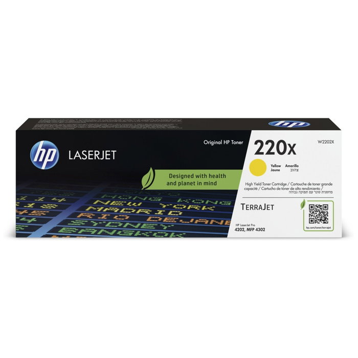 HP Cartucho de tóner Original LaserJet 220X Amarillo (W2202X)