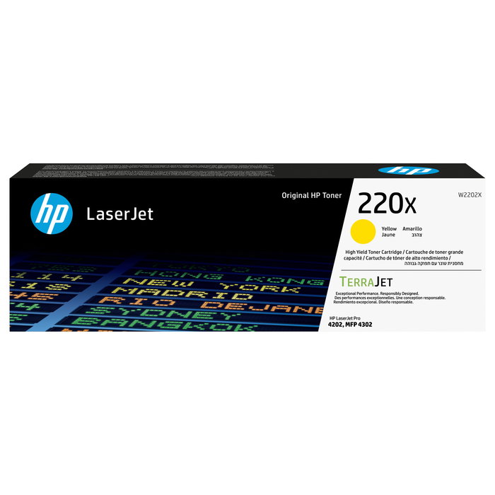 HP Cartucho de tóner Original LaserJet 220X Amarillo (W2202X)
