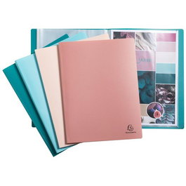 Carpeta Fundas (Tarifario) Exacompta Skandi Pp Recliclado A4 Piel Naranja 20 F. Surtidos (4 Col.) (Set de 20)