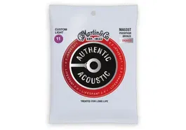 MARTIN Juego Acústica Authentic Lifespan®2.0 Phosphor Bronze 92/8 Custom Light 11-52