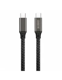 Urban Factory BASEE Cable USB-C a USB-C 2 m (USB 3.1, 10 Gbit/s, USB PD 240W) Gris