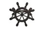 DKD Home Decor Sujetamangueras de Hierro Colado 25,5x18,5x25,5 Marrón Oscuro