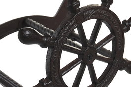 DKD Home Decor Sujetamangueras Marron Oscuro Hierro Colado 18.5 x 25.5 x 25.5 cm