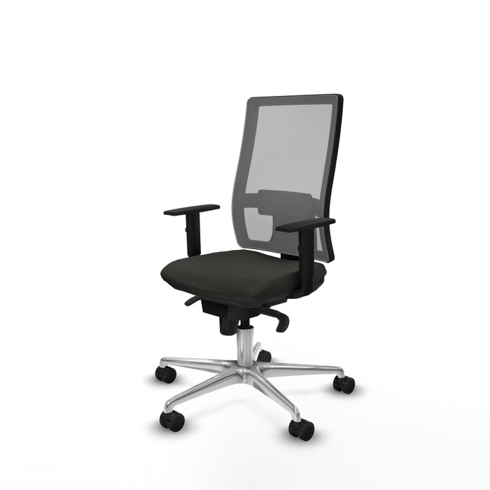 PIQUERAS Y CRESPO Silla de oficina Horna con mecanismo Sincro, Tela Negra y Malla Gris PIQUERAS Y CRESPO Silla de oficina Horna con mecanismo Sincro, Tela Negra y Malla Gris