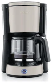 Severin KA 9575 Cafetera de Filtro Cremosa 1000W 1.25L Acero Inoxidable Negro