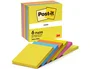 Post-it Pack de 6 Blocs de Notas Adhesivas Colores Neón Surtidos 76x76 mm