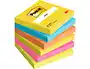 Post-it Bloc de notas adhesivas quita y pon 76x76 mm neon pack de 6 unidades colores surtidos