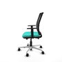 PIQUERAS Y CRESPO Silla de oficina Haches Turquesa y Negro