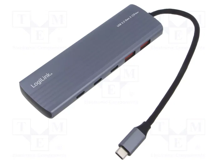 LOGILINK Hub USB 3.2 Gen 2 de 10 puertos, gris LOGILINK Hub USB 3.2 Gen 2 de 10 puertos, gris