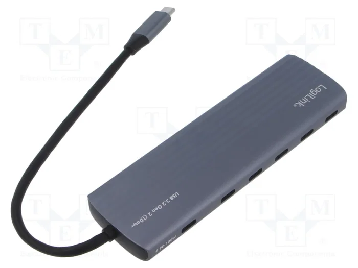 LOGILINK Hub USB 3.2 Gen 2 de 10 puertos, gris LOGILINK Hub USB 3.2 Gen 2 de 10 puertos, gris