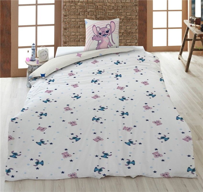 Disney Funda Nórdica Angel & Stitch Cama 90cm Polycotton 140x200cm