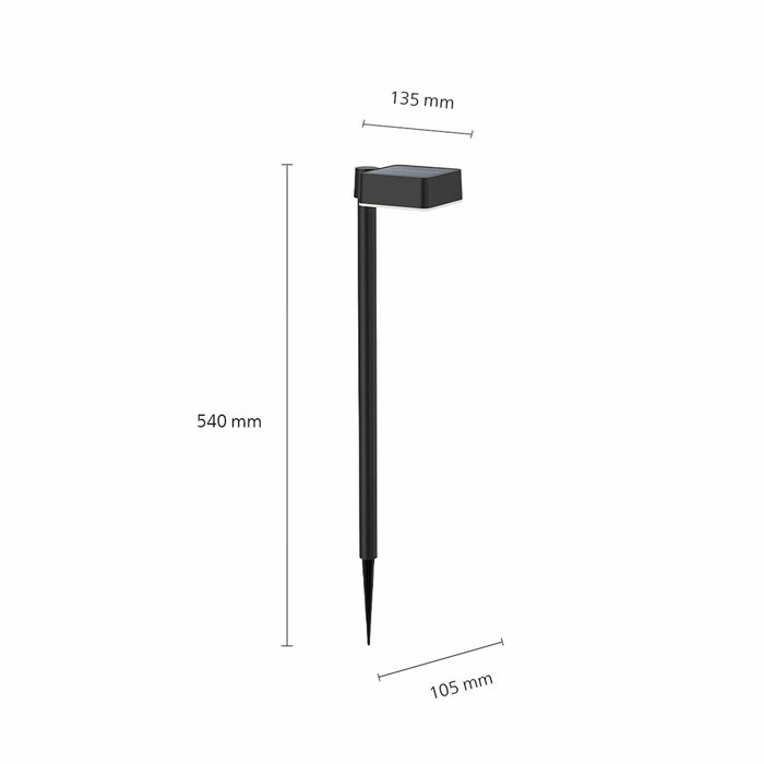 Philips Estaca Solar Cuadrada 1,5W Luz Cálida 200lm IP44 Philips Estaca Solar Cuadrada 1,5W Luz Cálida 200lm IP44
