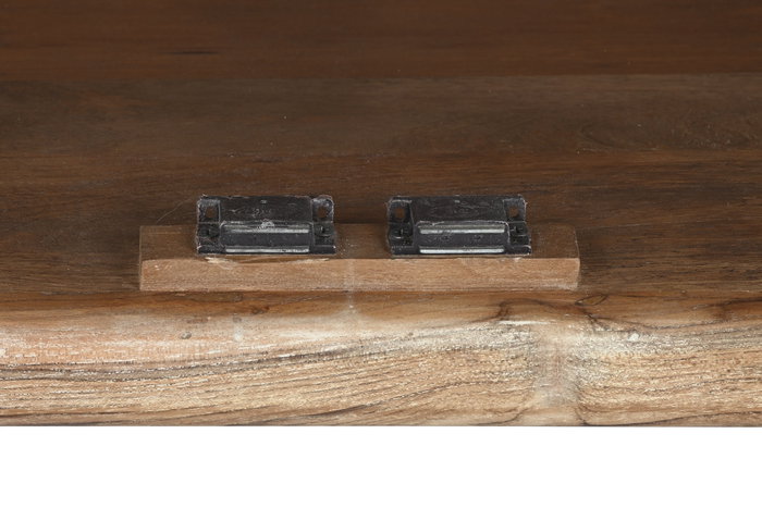 DKD Home Decor Aparador de Teca Reciclada y Cristal Natural DKD Home Decor Aparador de Teca Reciclada y Cristal Natural