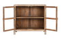 DKD Home Decor Aparador de Teca Reciclada y Cristal Natural