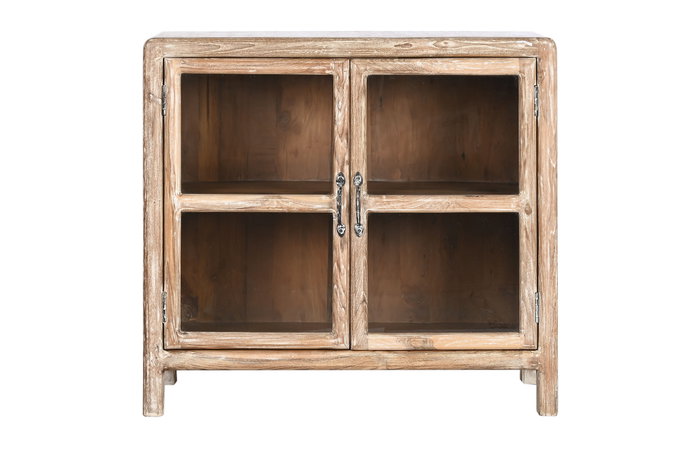 DKD Home Decor Aparador de Teca Reciclada y Cristal Natural DKD Home Decor Aparador de Teca Reciclada y Cristal Natural