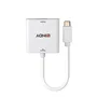 Lindy 43355 Adaptador USB-C a VGA (D-Sub) Macho/Hembra 1920x1200@60Hz, Cable Vídeo, Blanco