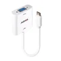 Lindy 43355 Adaptador USB-C a VGA (D-Sub) Macho/Hembra 1920x1200@60Hz, Cable Vídeo, Blanco