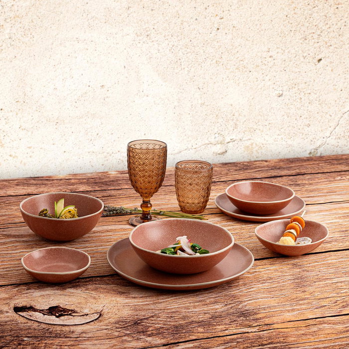 Plato Postre Irregular Cerámico Gio Bidasoa 20 cm (24 Unidades) Plato Postre Irregular Cerámico Gio Bidasoa 20 cm (24 Unidades)