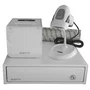 Approx Kit TPV con Cajón Portamonedas, Impresora Térmica y Lector 2D Blanco