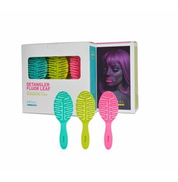 Bifull Pack de 6 Cepillos Desenredantes Esqueleto Fluor Leaf