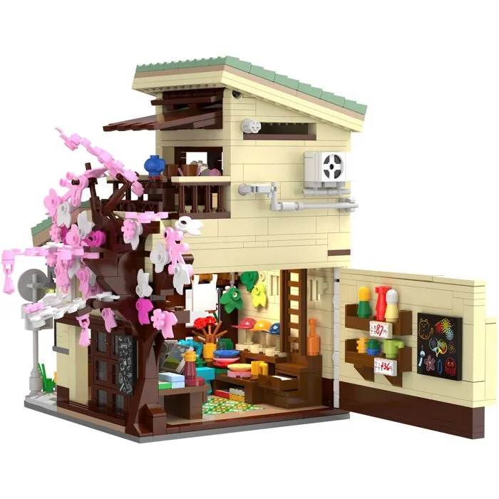 CADA Buildings Set de construcción Tienda de comestibles de Kitty 921 piezas Incluye luz LED Mayores 14 años CADA Buildings Set de construcción Tienda de comestibles de Kitty 921 piezas Incluye luz LED Mayores 14 años