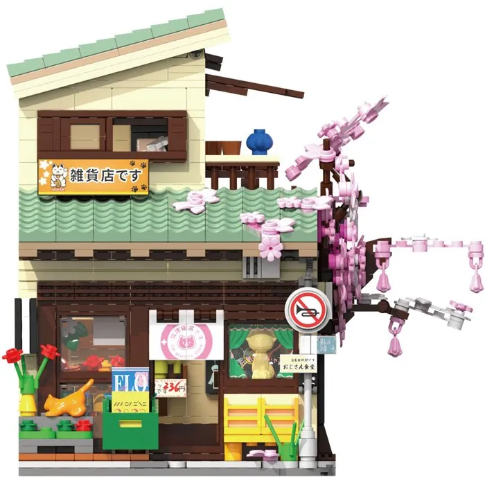 CADA Buildings Set de construcción Tienda de comestibles de Kitty 921 piezas Incluye luz LED Mayores 14 años CADA Buildings Set de construcción Tienda de comestibles de Kitty 921 piezas Incluye luz LED Mayores 14 años