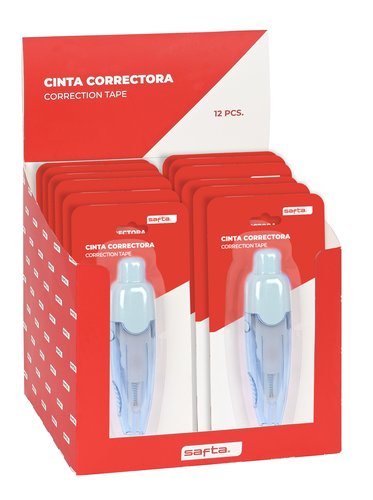 Corrector Cinta Safta Retractil Expositor De 12 Corrector Cinta Safta Retractil Expositor De 12