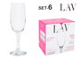 Lav Set 6 Copas Champagne Misket 190 cc Medidas 5 x 5 x 19.3 cm (4 Cajas)