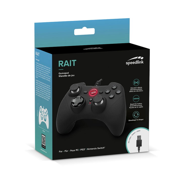 Speedlink RAIT Gamepad PC/Switch negro