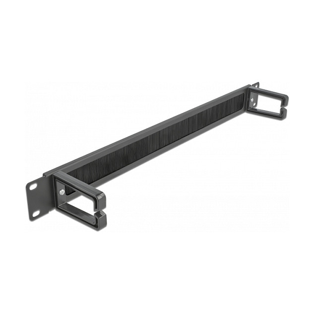 DeLOCK Panel de gestión de cables de 19″ con 2 ganchos, color negro DeLOCK Panel de gestión de cables de 19″ con 2 ganchos, color negro