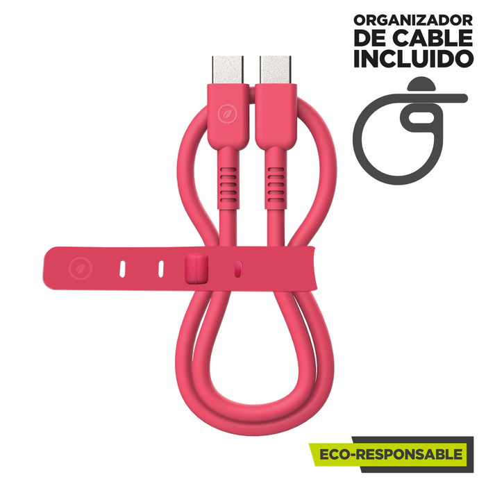 muvit for change cable Tipo C a Tipo C 3A/60W 1.2m magenta muvit for change cable Tipo C a Tipo C 3A/60W 1.2m magenta