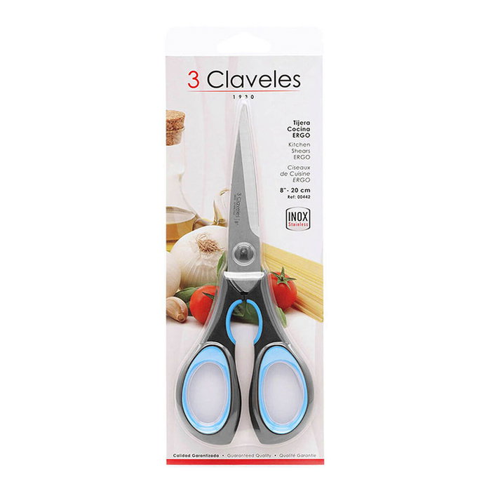3 Claveles Tijeras de cocina ergo 8 pulgadas (20,3 cm) Multiuso