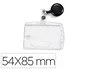 Q-connect Identificador con cordón extensible uso vertical/horizontal 54x85 mm funda protectora