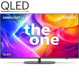 Philips 50PUS9010/12 Televisor 50" 4K QLED Ultra HD Smart TV, Ambilight 3 Lados, 144 Hz, Motor P5, Dolby Vision Atmos, TITAN OS, Wi-Fi, HDMI 2.1, Gaming VRR ALLM