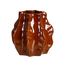 Jarrón Brillo Terracota Cerámica 32 X 32 X 36 cm