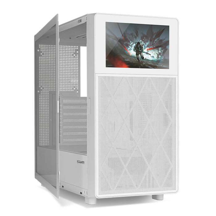 Nox Hummer Semitorre Caja PC BIOS Pantalla LCD 8" Blanco Nox Hummer Semitorre Caja PC BIOS Pantalla LCD 8" Blanco