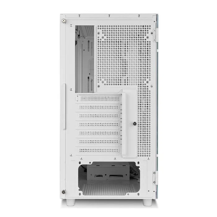 NOX Hummer BIOS Midi Tower para PC Gaming con Pantalla LCD 8" Personalizable, Frontal Mesh, Blanco, Compatible ATX, GPU hasta 395mm, 11 Ventiladores, USB 3.0 y USB-C
