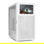NOX Hummer BIOS Midi Tower para PC Gaming con Pantalla LCD 8" Personalizable, Frontal Mesh, Blanco, Compatible ATX, GPU hasta 395mm, 11 Ventiladores, USB 3.0 y USB-C